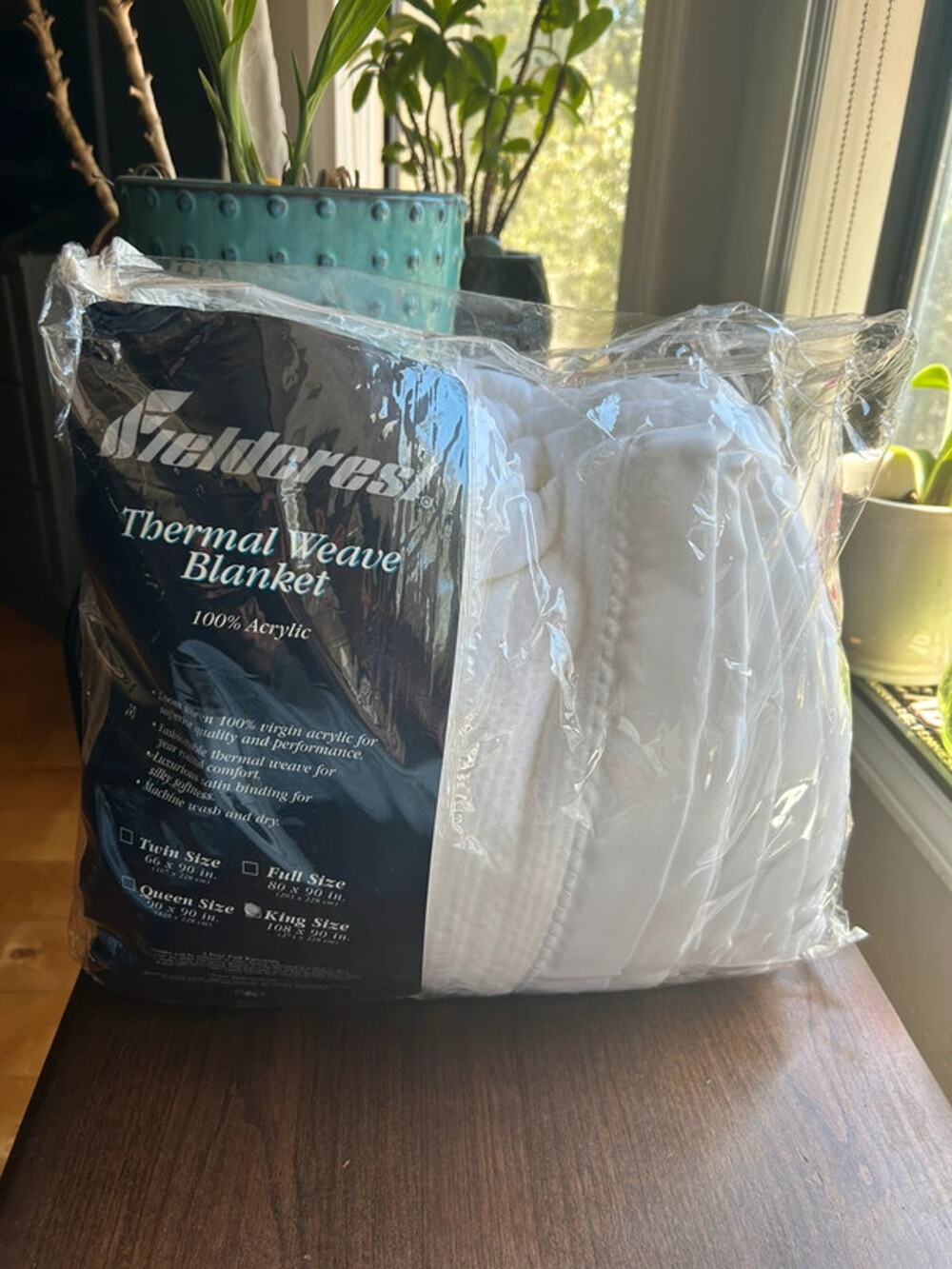 New vintage Fieldcrest Thermal Weave Blanket King